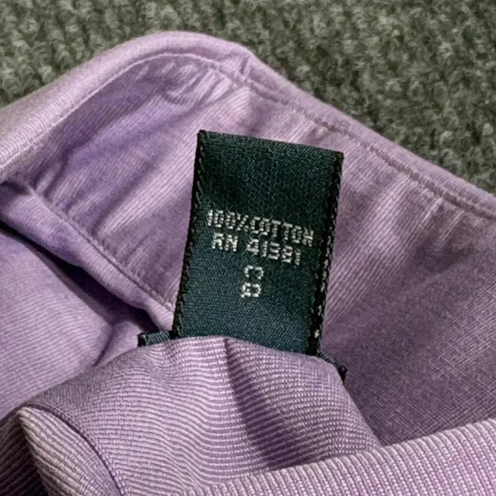 Polo Ralph Lauren Shirt Mens 16 34/35 Purple Solid Long Sleeve Dress Button Up